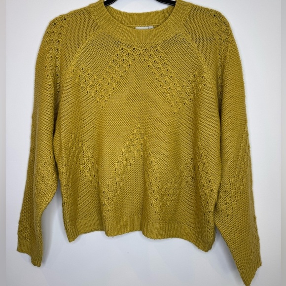 ICHI Sweaters - Mustard Knit Sweater
